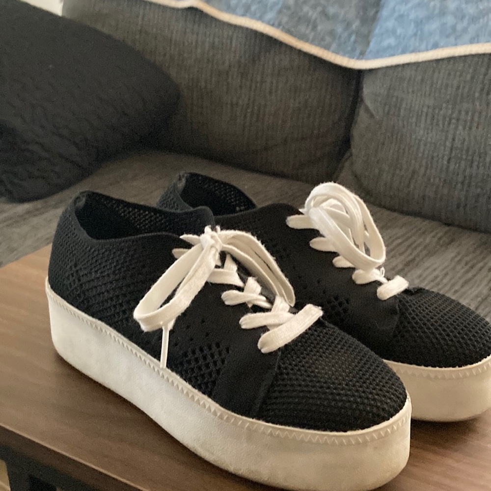 Black and white sneakers